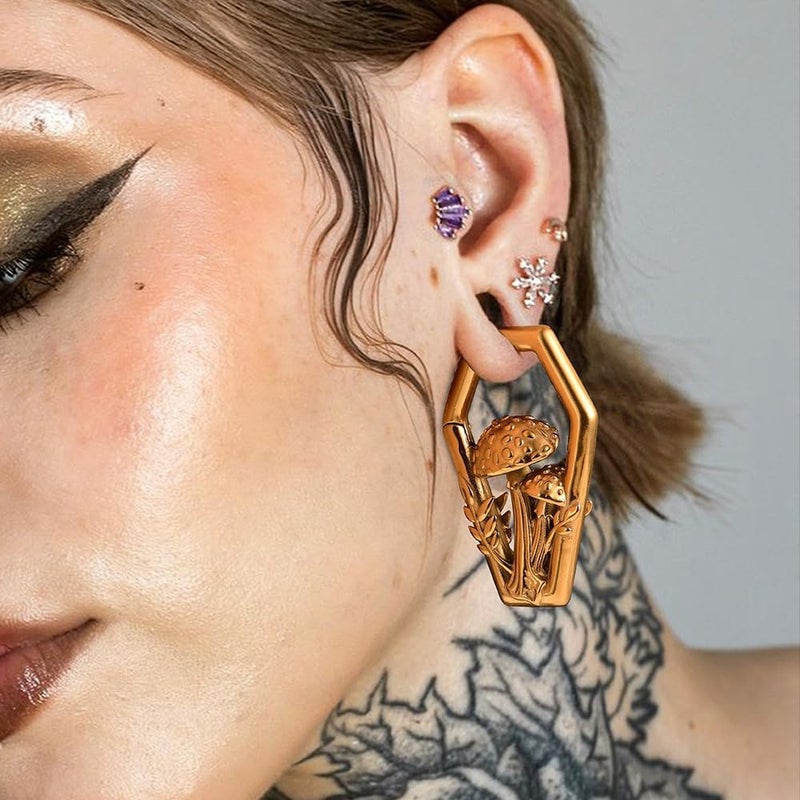 Atomhole Store 2PCS Cool Ear Weights 316 Stainless Steel Ear Gauges Plugs Tunnels Hypoallergenic Ear Expander Stretchers Fashion Piercing Body Jewelry - Image 2